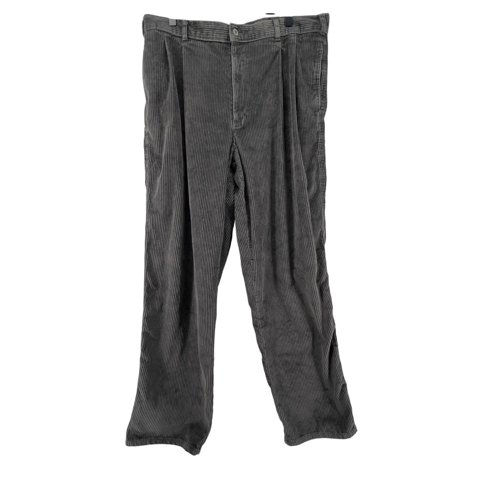 Vintage Levi's Dockers Men 36x31 Pleated Wide Wale Corduroy Pants Brown Y2K